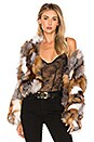 view 1 of 4 Fox Fur Sections Jacket in Natural Multi