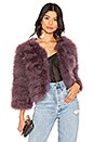 view 1 of 4 Feather Bolero Jacket in Lilac