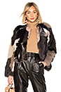 view 1 of 4 BLOUSON FOX FUR in Smoke Multi