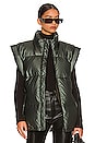 view 1 of 5 Belted Nylon Vest in Olive