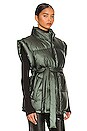 view 3 of 5 Belted Nylon Vest in Olive