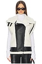 view 1 of 4 ЖИЛЕТ MOTO in Black & Ivory