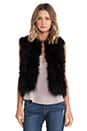 view 1 of 4 Dyed Marabou Feather Vest in Black