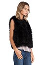 view 3 of 4 Dyed Marabou Feather Vest in Black