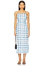 view 1 of 3 Charlie Midi Dress in Blue & Rust Check