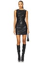 view 1 of 3 The Meg Vegan Leather Dress in Black
