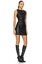 view 2 of 3 The Meg Vegan Leather Dress in Black