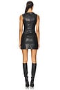 view 3 of 3 The Meg Vegan Leather Dress in Black
