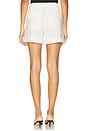 view 4 of 6 Brody Tailored Short in Cream Linen & Black