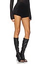 view 2 of 6 The Mini Velvet Trouser Short in Black