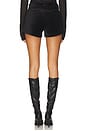 view 4 of 6 The Mini Velvet Trouser Short in Black