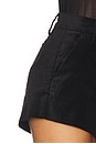 view 6 of 6 The Mini Velvet Trouser Short in Black