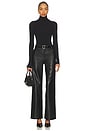 view 5 of 6 The Mia Vegan Leather Trouser in Black in Ephermal
