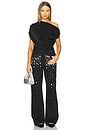 view 5 of 6 The Harlowe Stone Embellished Wide Leg Jeans in Constellation
