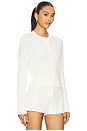 view 2 of 5 Pointelle Dani Cardigan in White