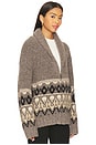 view 2 of 4 Inga Fairisle Cardigan in Charcoal Brown