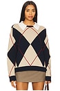 view 1 of 4 Jude Collared Sweater in Navy Multi Argyle