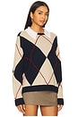 view 2 of 4 Jude Collared Sweater in Navy Multi Argyle