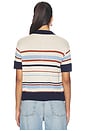 view 3 of 4 The Stella Polo Sweater in Ecru Azure Multi Stripe