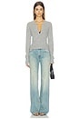 view 4 of 4 The Dani Cashmere Cardigan in Heather Grey