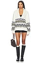 view 5 of 4 The Inga Fairisle Cardigan in Ecru Muti Fair Isle