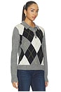 view 2 of 4 PULL POLO in Charcoal Argyle