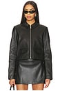 view 1 of 5 Maren Leather Jacket in Black
