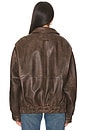 view 3 of 4 BLOUSON BOMBER LUCA in Brown Distressed