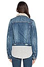 view 4 of 5 Barella Collector's Edition Joey Shearling Crop Jacket in Light Blue Distressed