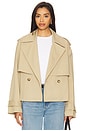 view 2 of 5 Liz Cropped Trench Coat in Camel