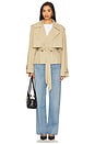 view 5 of 5 Liz Cropped Trench Coat in Camel
