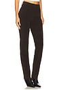 view 2 of 6 Margot Slim Vegan Suede Pant in Dark Chocolate