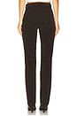 view 4 of 6 Margot Slim Vegan Suede Pant in Dark Chocolate