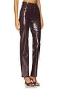 view 2 of 6 The Margo Vegan Leather Slim Pant in Bordeaux