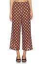 view 1 of 6 PIERNA ANCHA MARIEL in Brown Polka Dot