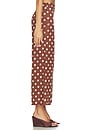view 3 of 6 PIERNA ANCHA MARIEL in Brown Polka Dot