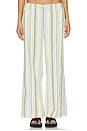 view 1 of 6 The Brynn Pants in Azure Multi Stripe