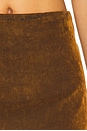view 6 of 6 Mini Skirt Flocked in Bronze Brown