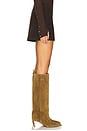 view 3 of 6 Vegan Suede Mini Skirt in Dark Chocolate