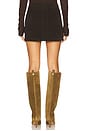 view 4 of 6 Vegan Suede Mini Skirt in Dark Chocolate