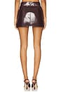 view 4 of 6 The Vegan Patent Leather Mini Skirt in Bordeaux