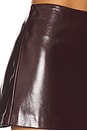 view 6 of 6 The Vegan Patent Leather Mini Skirt in Bordeaux