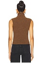 view 3 of 4 Stevie Sleeveless Roll Neck Sweater in Cinnamon