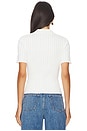 view 3 of 4 The Jess Pointelle Polo Shirt in Milk