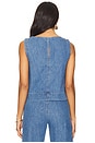 view 3 of 4 Boat Neck Denim Shell Top in Revelation