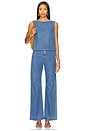 view 4 of 4 Boat Neck Denim Shell Top in Revelation