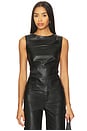 view 1 of 4 Meg Vegan Leather Top in Black