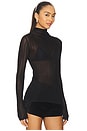 view 2 of 4 The Lana Ribbed Turtleneck Top in Black
