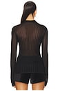view 3 of 4 The Lana Ribbed Turtleneck Top in Black