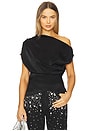 view 1 of 5 The Isla Draped Blouse in Black